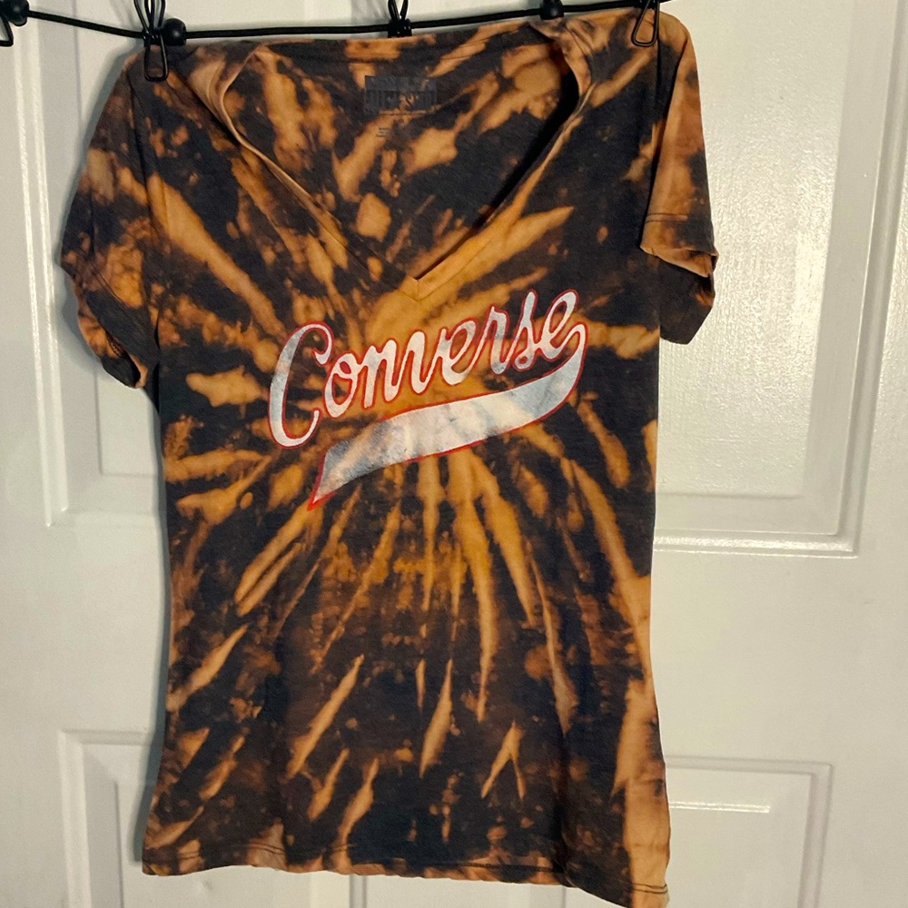 Cute converse shirt up cycled vintage